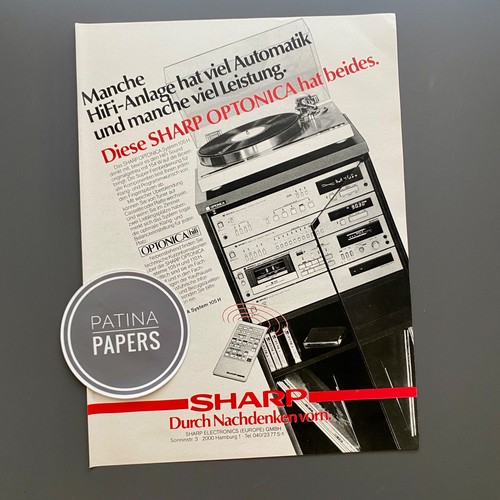 1981 sharp optonica impianto - sharp,