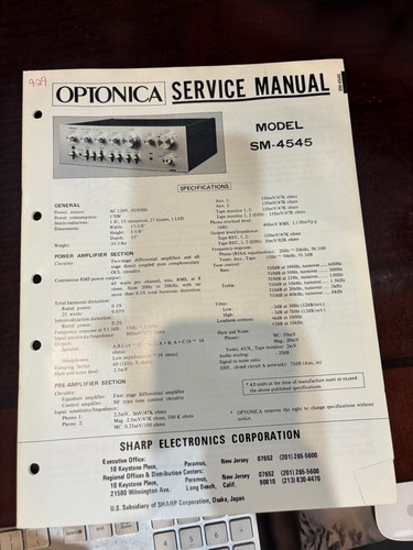 Orig sharp optonica 4545 - optonica, sm-4545